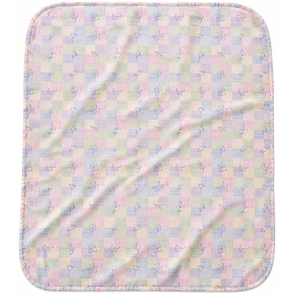 Handmade Baby‎ Hugs Mod Zoo Stamped Quilt Cross Stitch Finished Nursery Animals